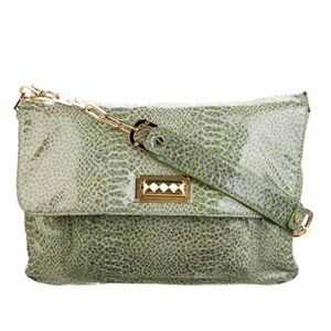Tory Burch Heidi Snakeskin Patent Leather Shoulder Bag. Excellent condition